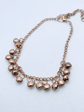 Delicate Gold Plated Bell Charm Bracelet for Women Adjustable